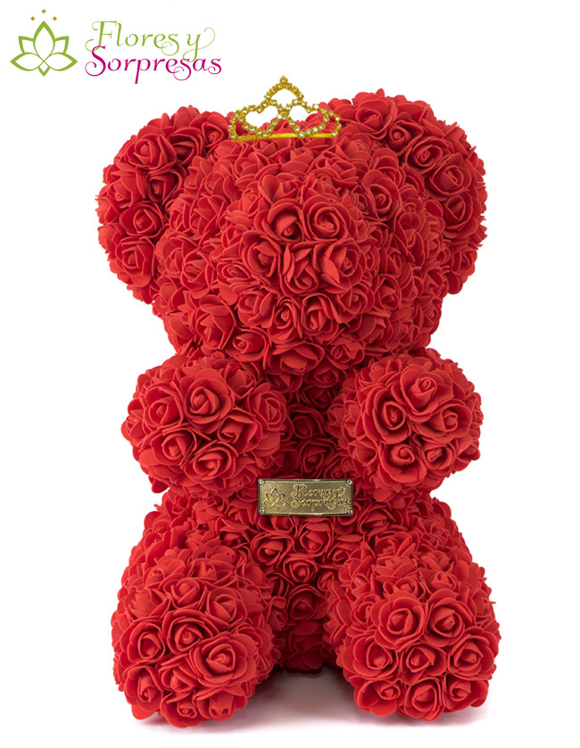 Oso rojo con corona 